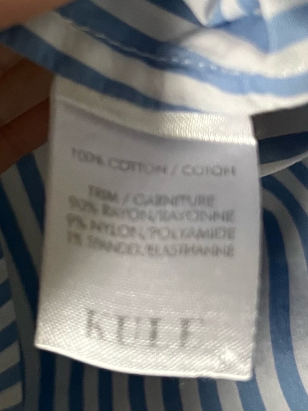 KULE Blue & White Stripe Nautical Preppy Popover Orange & Blue Knit Inserts S - Picture 7 of 9